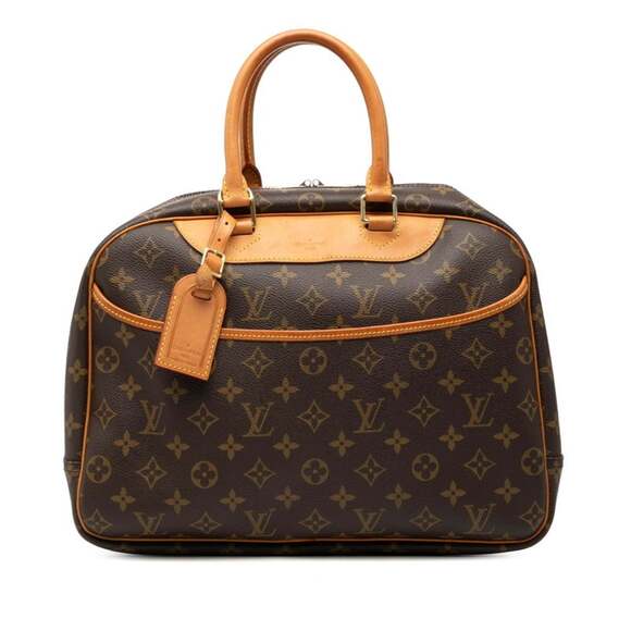 LOUIS VUITTON Brown Monogram Leather Deauville Bag